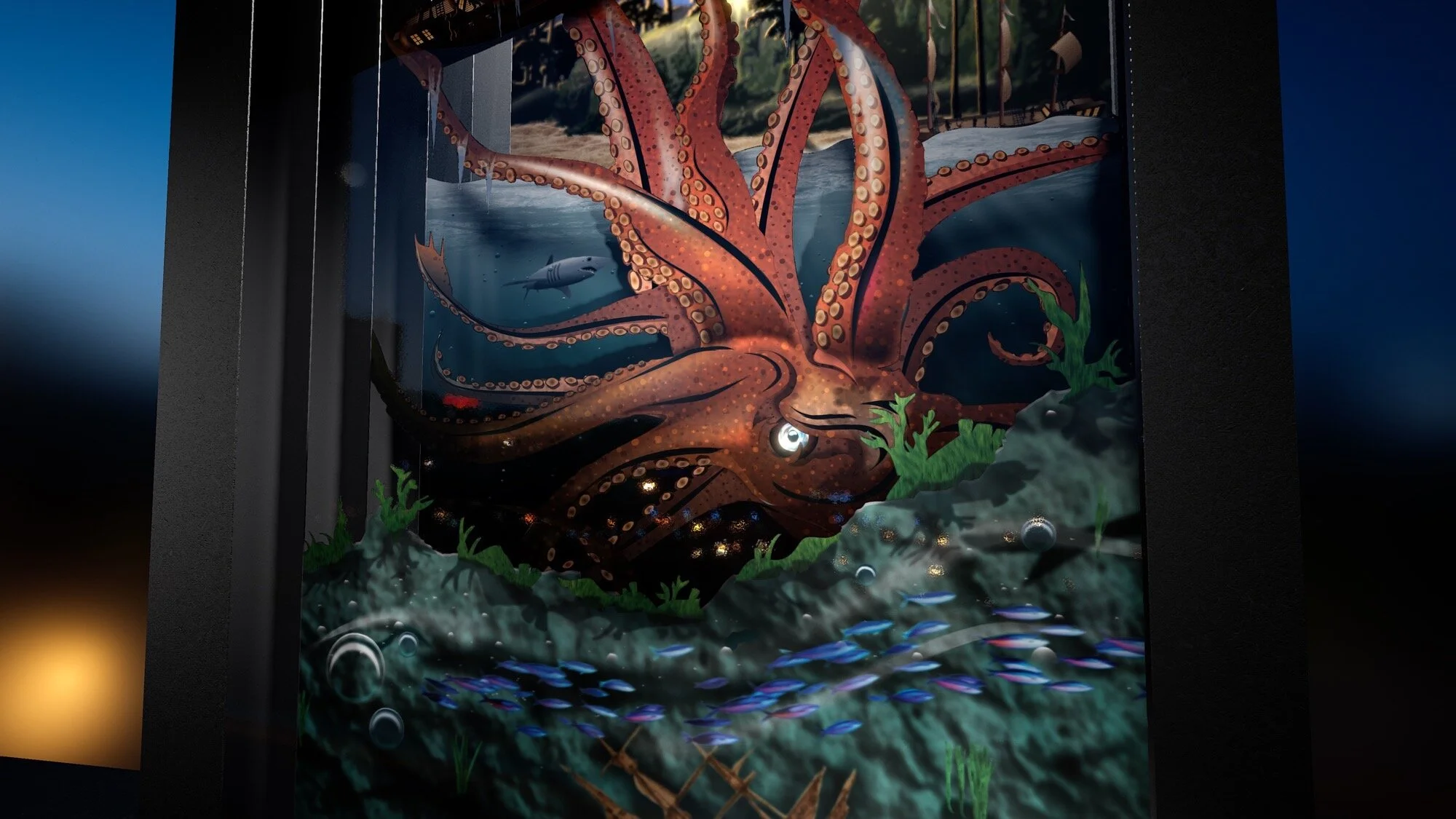 The Kraken - Multiplanes™ Diorama — WUNDERSMACK | Handcrafted